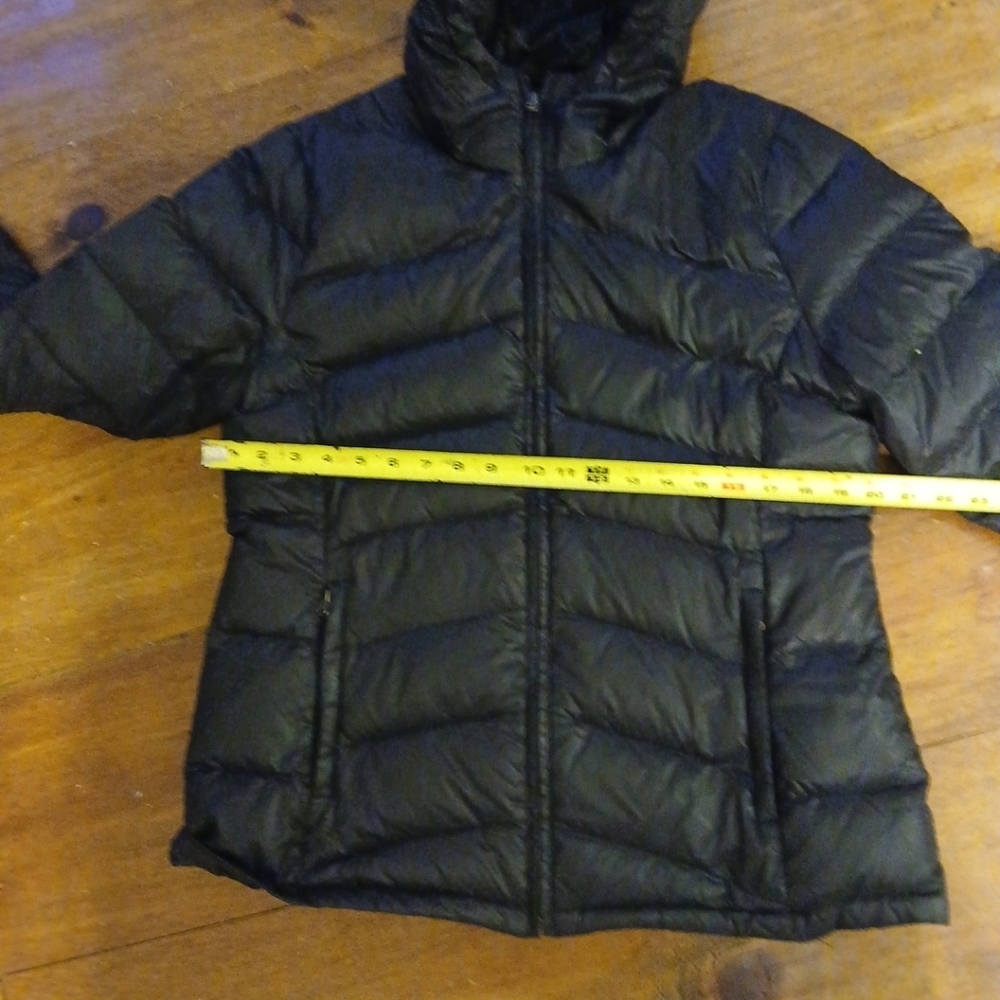 SIENA STUDIO Women's Black Quilted Hooded Puffer Down Packable Jacket Size Lg - Picture 9 of 9